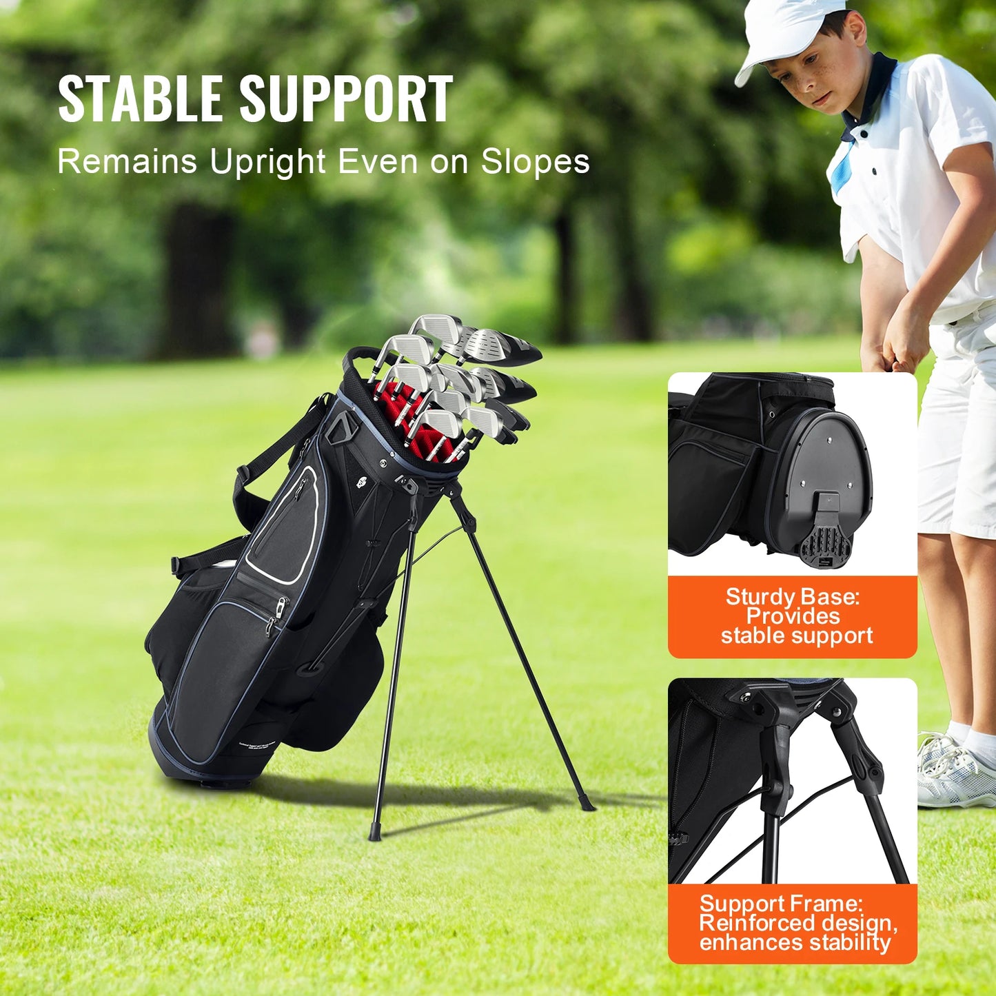 Golf Cart Bag with 14 Way Organizer Divider Top Pockets Premium
