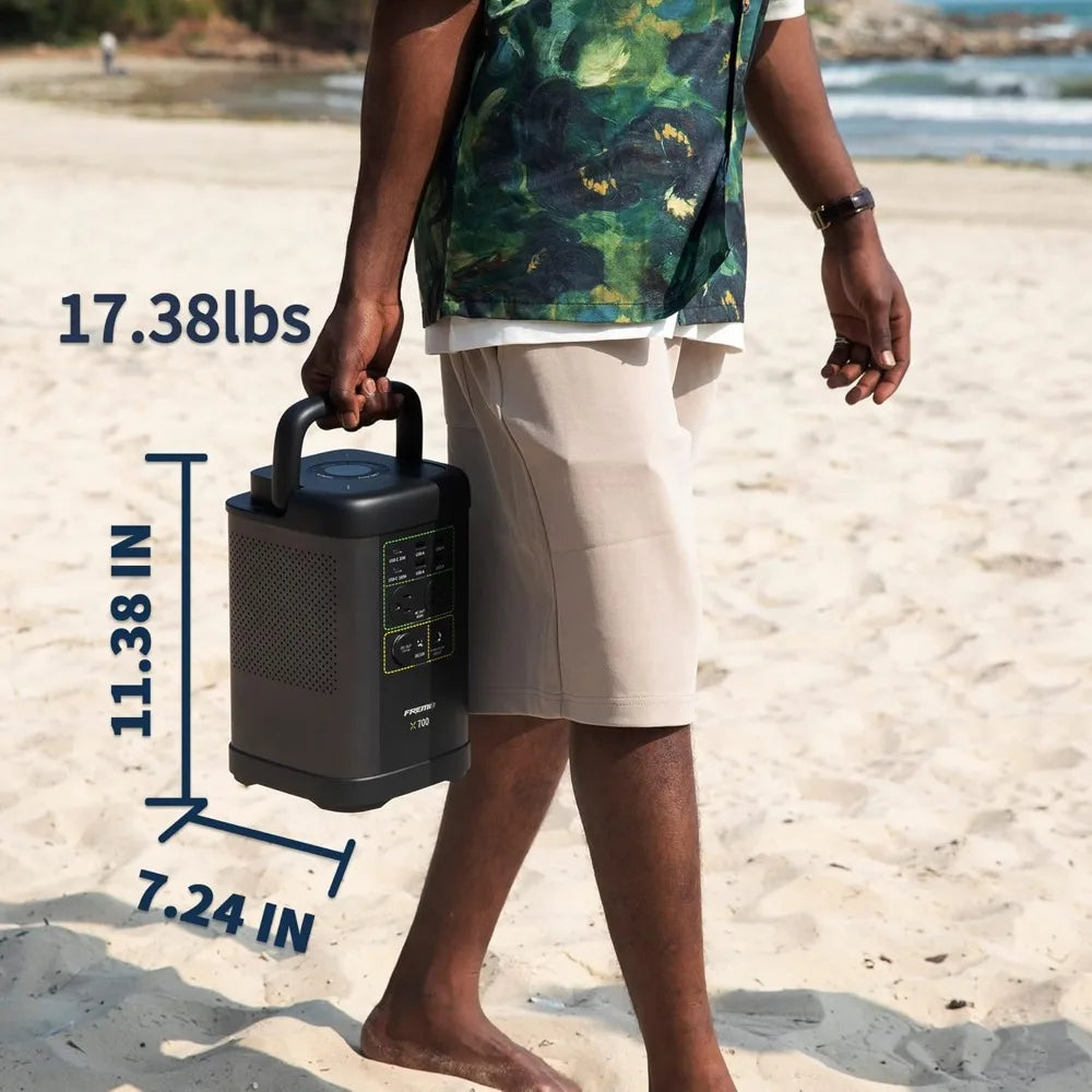 Portable Power Station X700, 662Wh LiFePo4 Battery Solar Generator