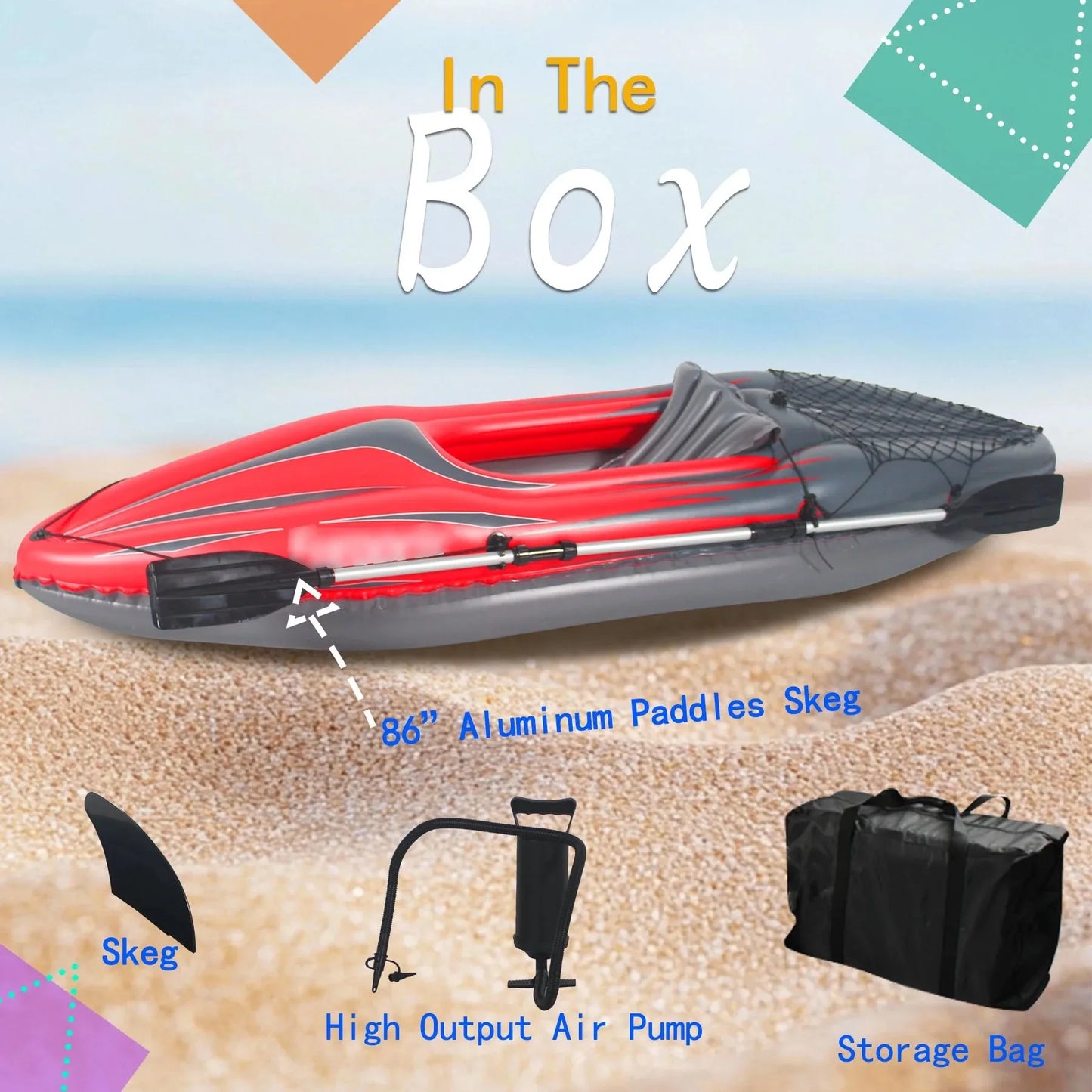 Inflatable Kayak Fishing Boat 1 Person Adult Canoe