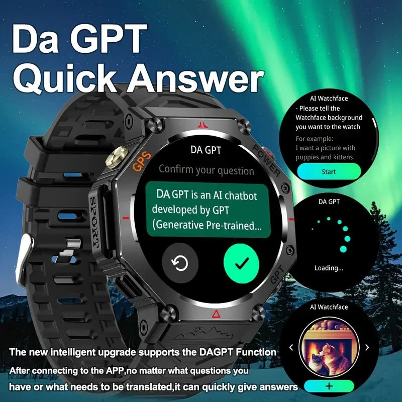 SENBONO Built-in GPS Smart Watch Waterproof Compass