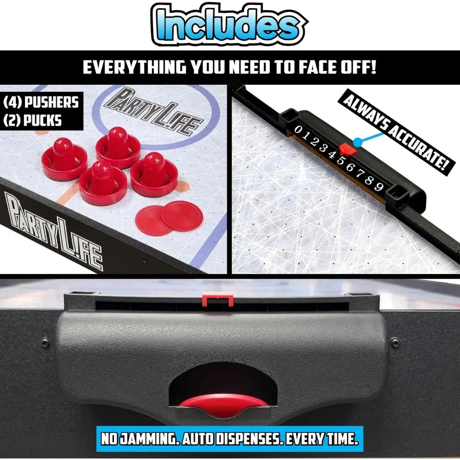 54-inch Air Hockey Table with Folding Steel Legs