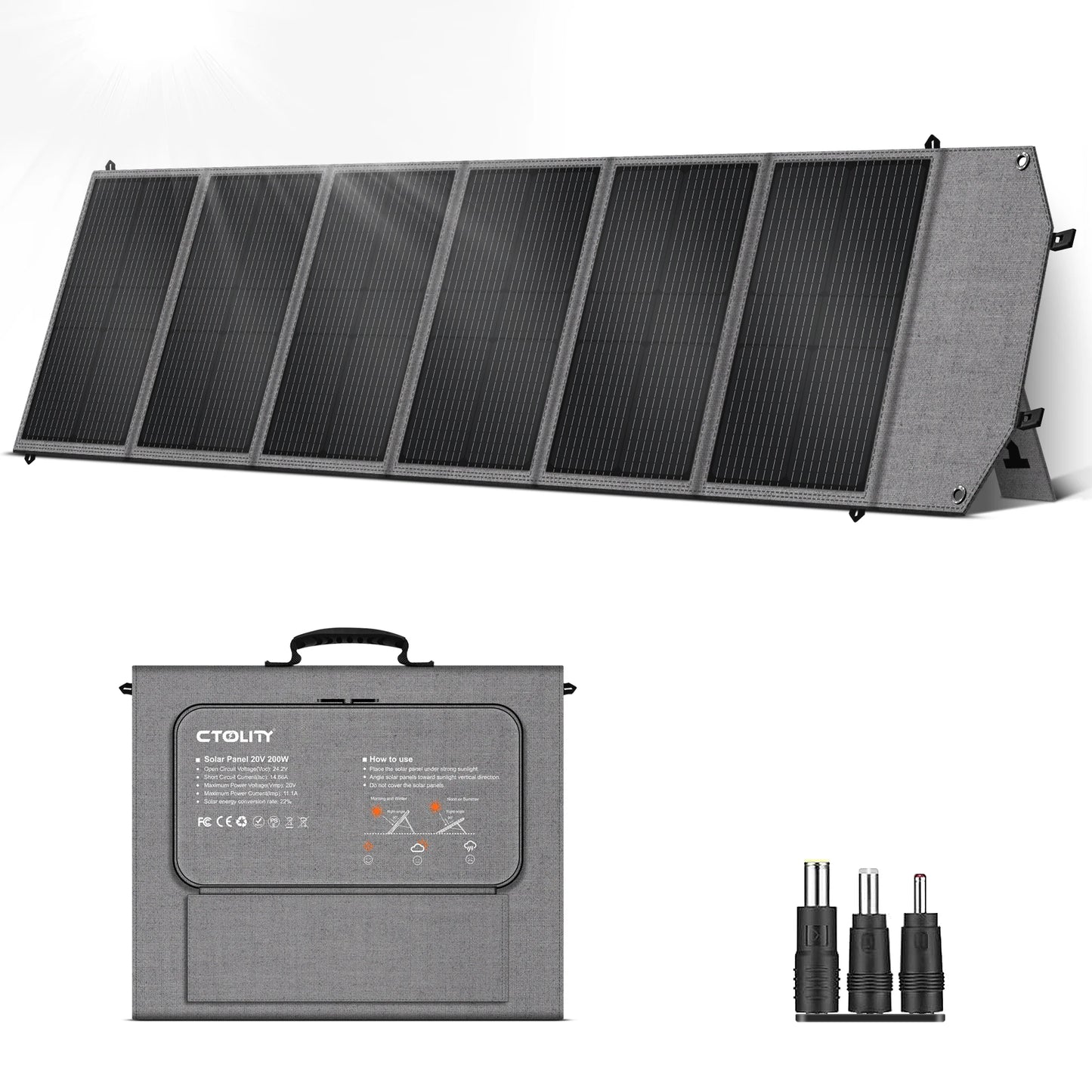 CTOLITY AP1000 1600W Solar Generator 1024Wh Battery & 200W Solar Panel