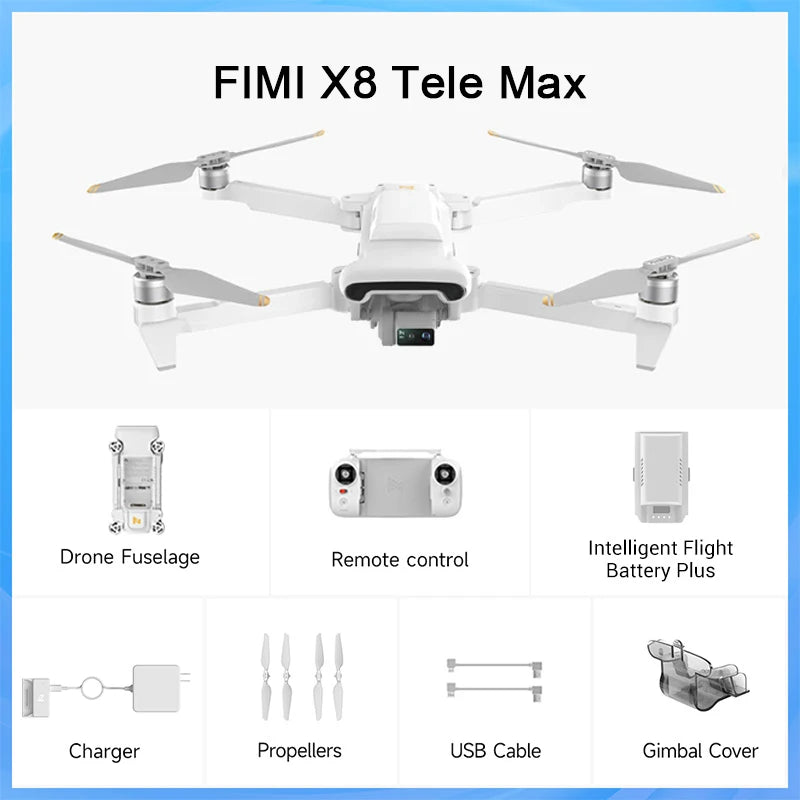 TELE MAX 3-Axis Gimbal 4K HDR 48MP 30x Camera Drone