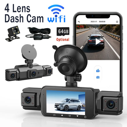 4-Channel 360° Panoramic Dash Cam