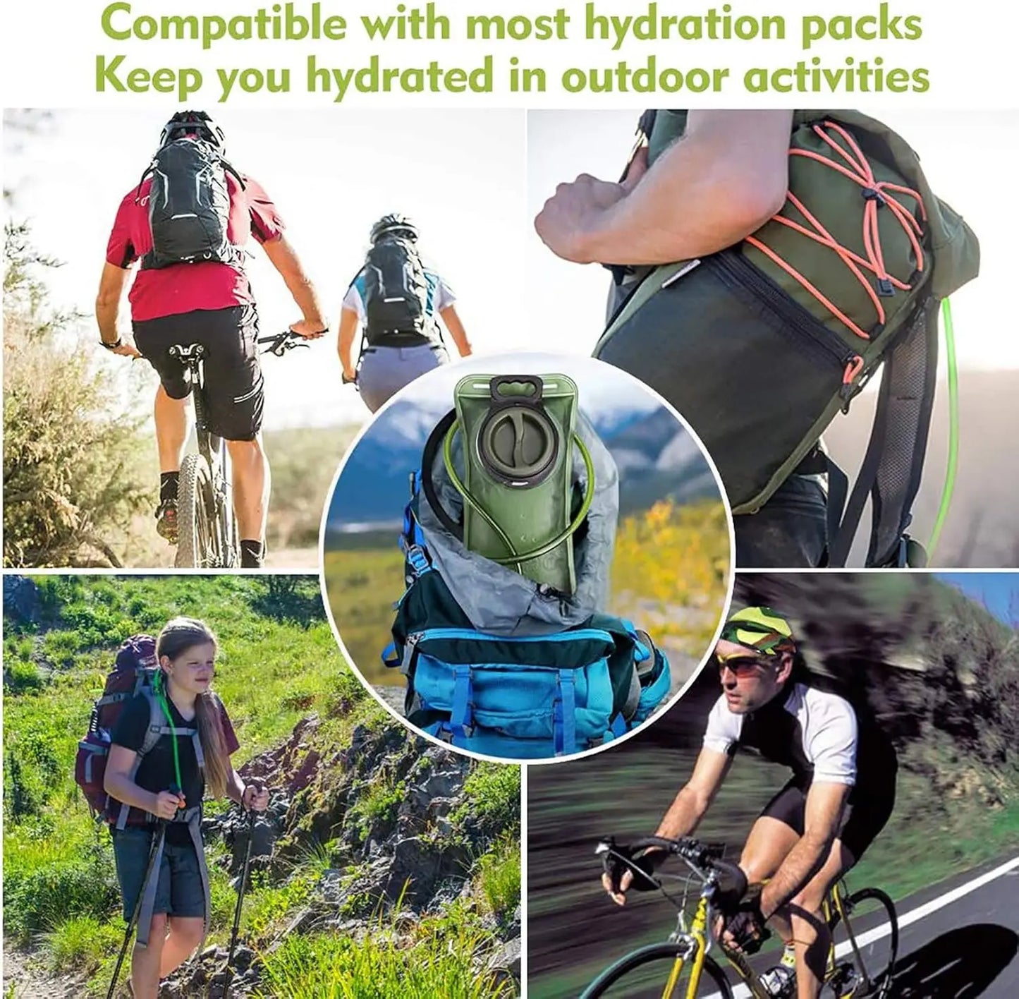 2L Water Bladder for Hiking Backpack Leak Proof