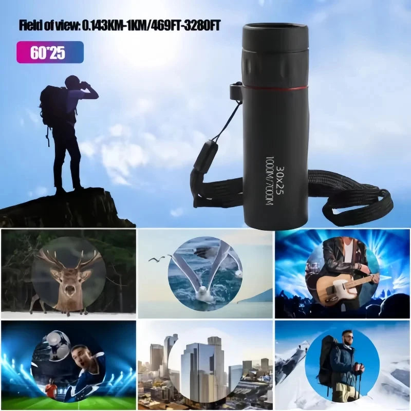 2000x25 HD Monocular Telescope: Mini Portable