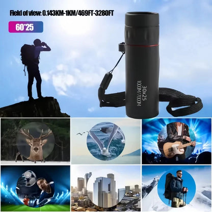 2000x25 HD Monocular Telescope: Mini Portable