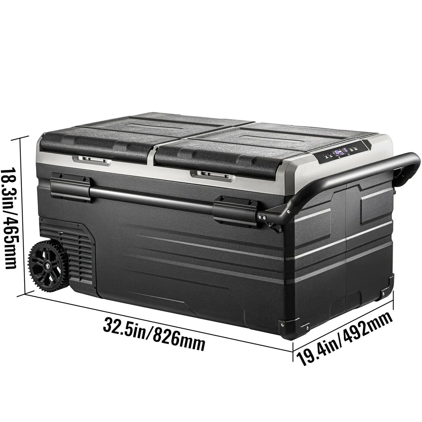SucceBuy 75L 95L Car Fridge Portable Mini Dual Storage