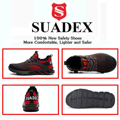 SUADEX Men Women Safety Shoes Steel Toe Boots