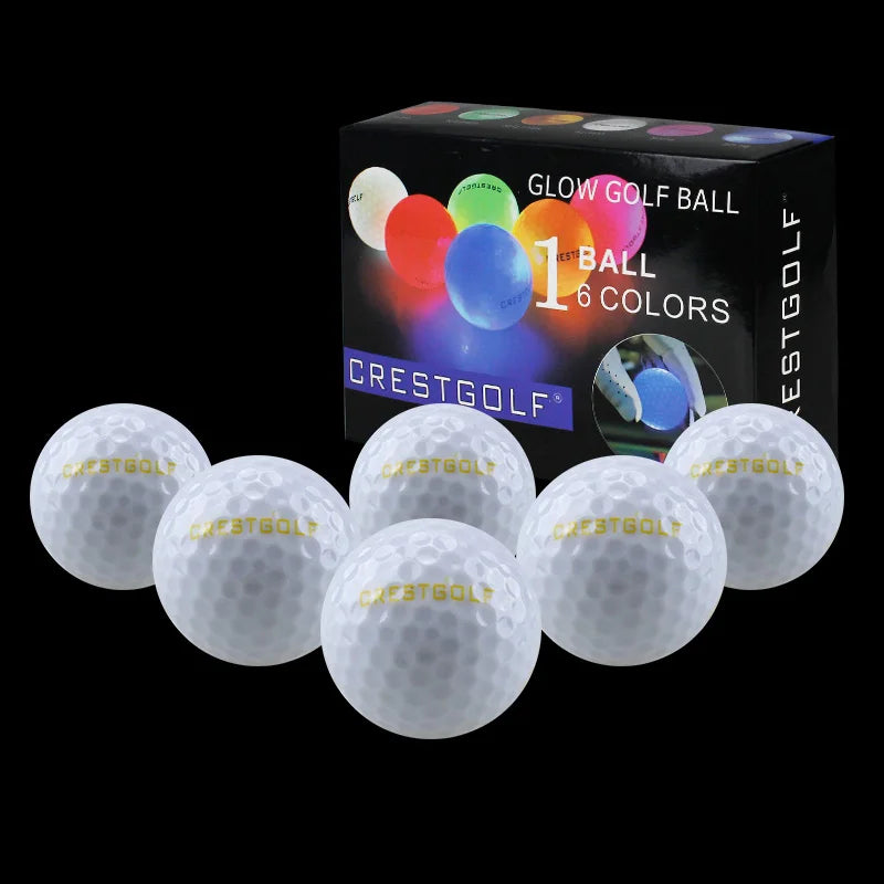 Crestgolf Golf Ball with Logo 3pcs/6pcs/10pcs/30pcs/Pack Night Glow Light Glow LED