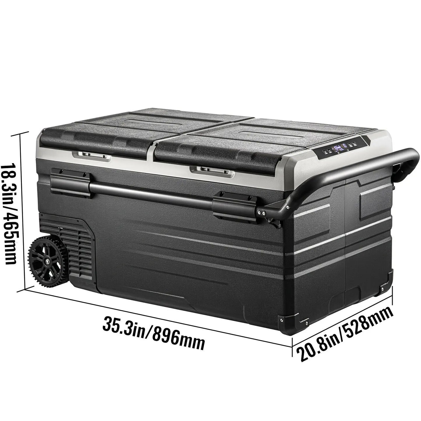 SucceBuy 75L 95L Car Fridge Portable Mini Dual Storage