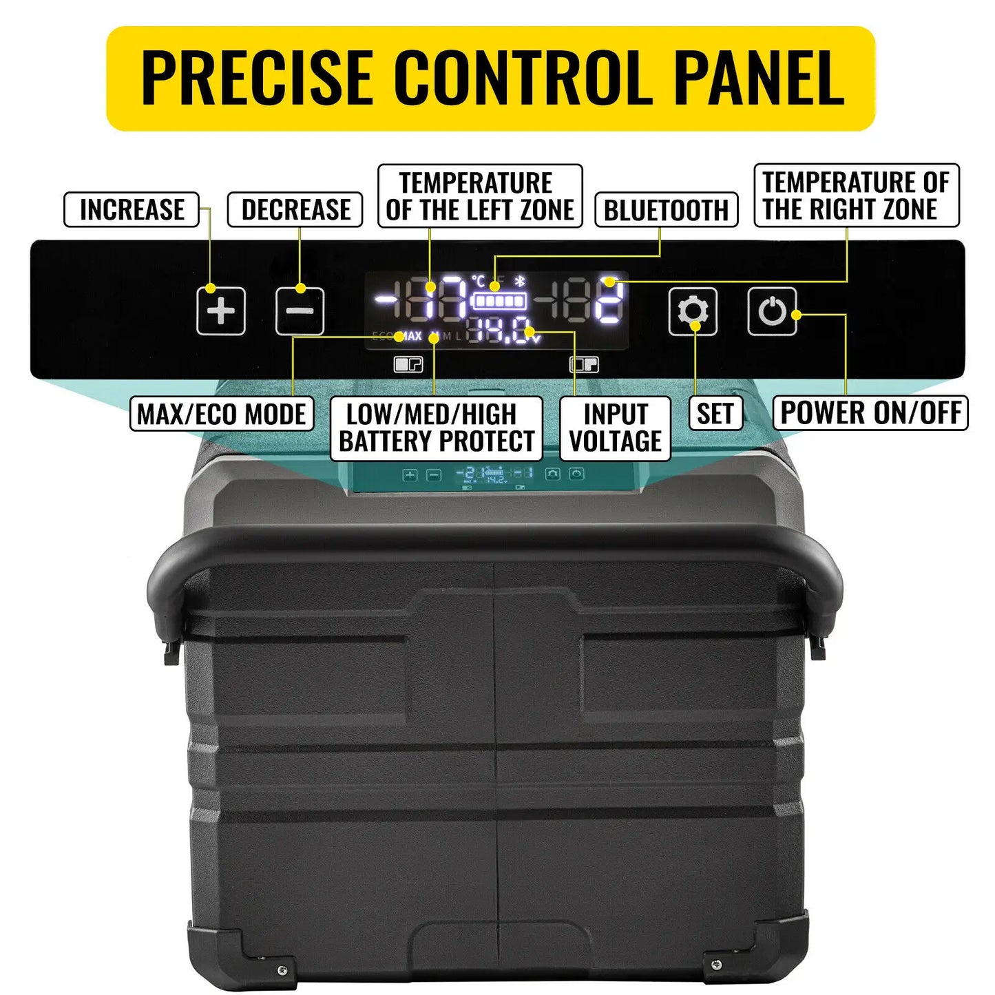SucceBuy 75L 95L Car Fridge Portable Mini Dual Storage