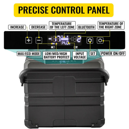 SucceBuy 75L 95L Car Fridge Portable Mini Dual Storage
