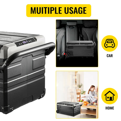 SucceBuy 75L 95L Car Fridge Portable Mini Dual Storage