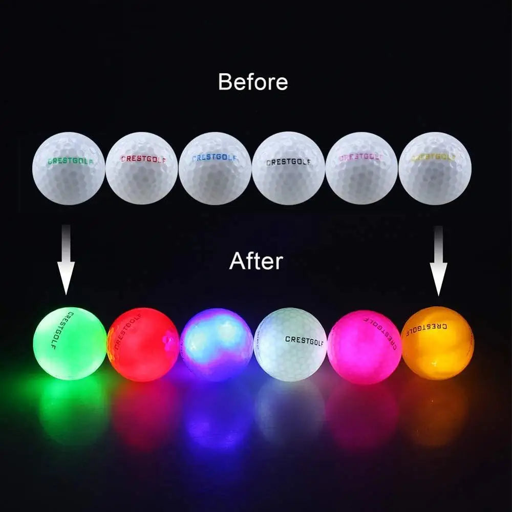 Crestgolf Golf Ball with Logo 3pcs/6pcs/10pcs/30pcs/Pack Night Glow Light Glow LED
