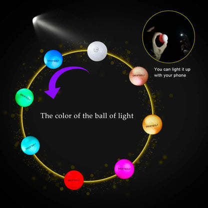 Crestgolf Golf Ball with Logo 3pcs/6pcs/10pcs/30pcs/Pack Night Glow Light Glow LED