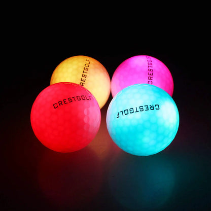 Crestgolf Golf Ball with Logo 3pcs/6pcs/10pcs/30pcs/Pack Night Glow Light Glow LED