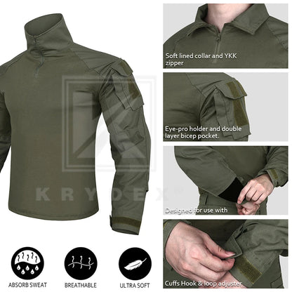 KRYDEX Ranger Green Tactical Combat Shirt