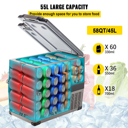 SucceBuy 20L 22L 35L 45L 55L Car Refrigerator Mini Fridge Freezer