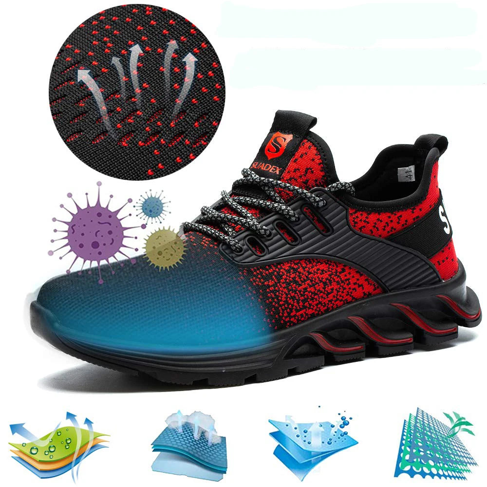 SUADEX Men Women Safety Shoes Steel Toe Boots