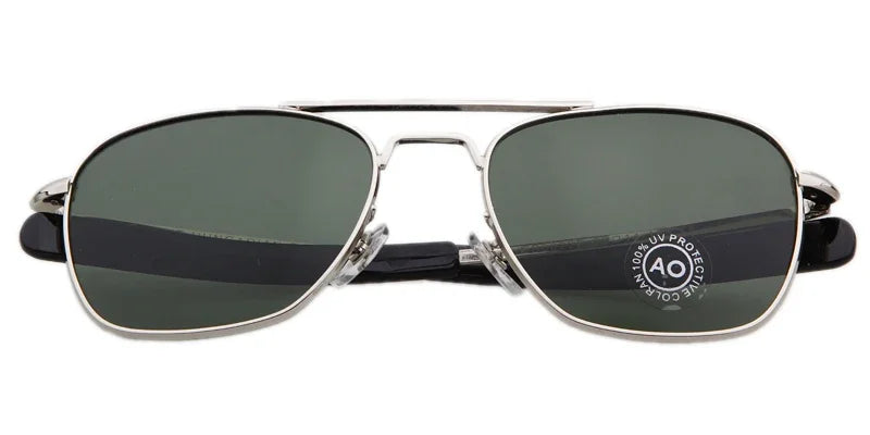 Retro Green AO Pilot Sunglasses Luxury Brand Designer