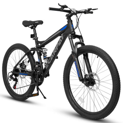 Ecarpat Dual Full Suspension Mountain Bike 24/26/27.5 Inch