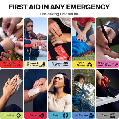 Pro First Aid Kit for Car, Travel Home