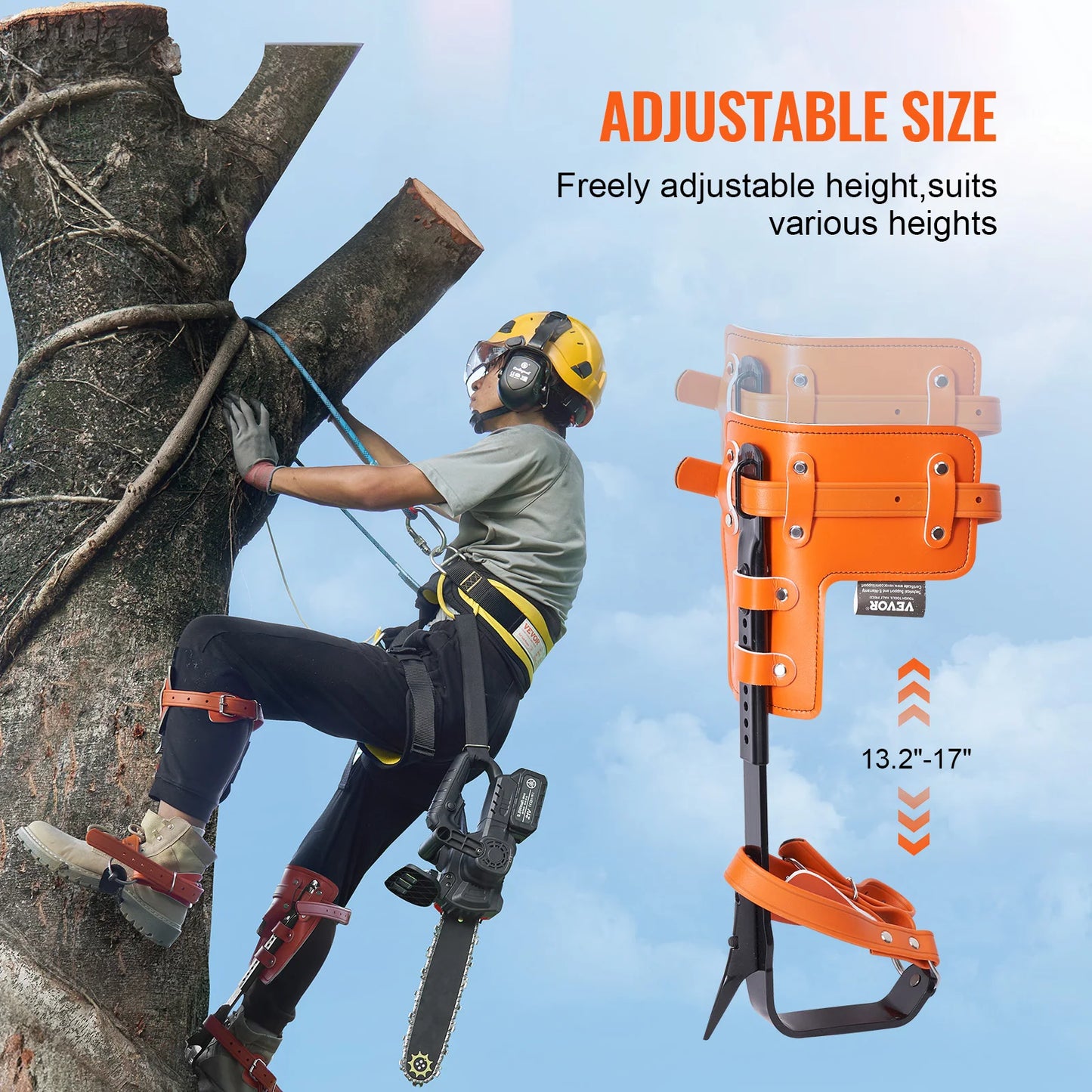 Tree Climbing Spikes Steel Climbing Spurs 350lbs