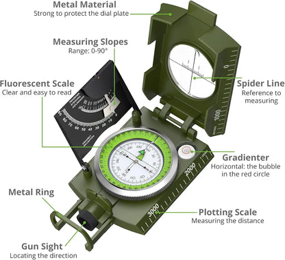 Sighting Compass for Camping Navigation,