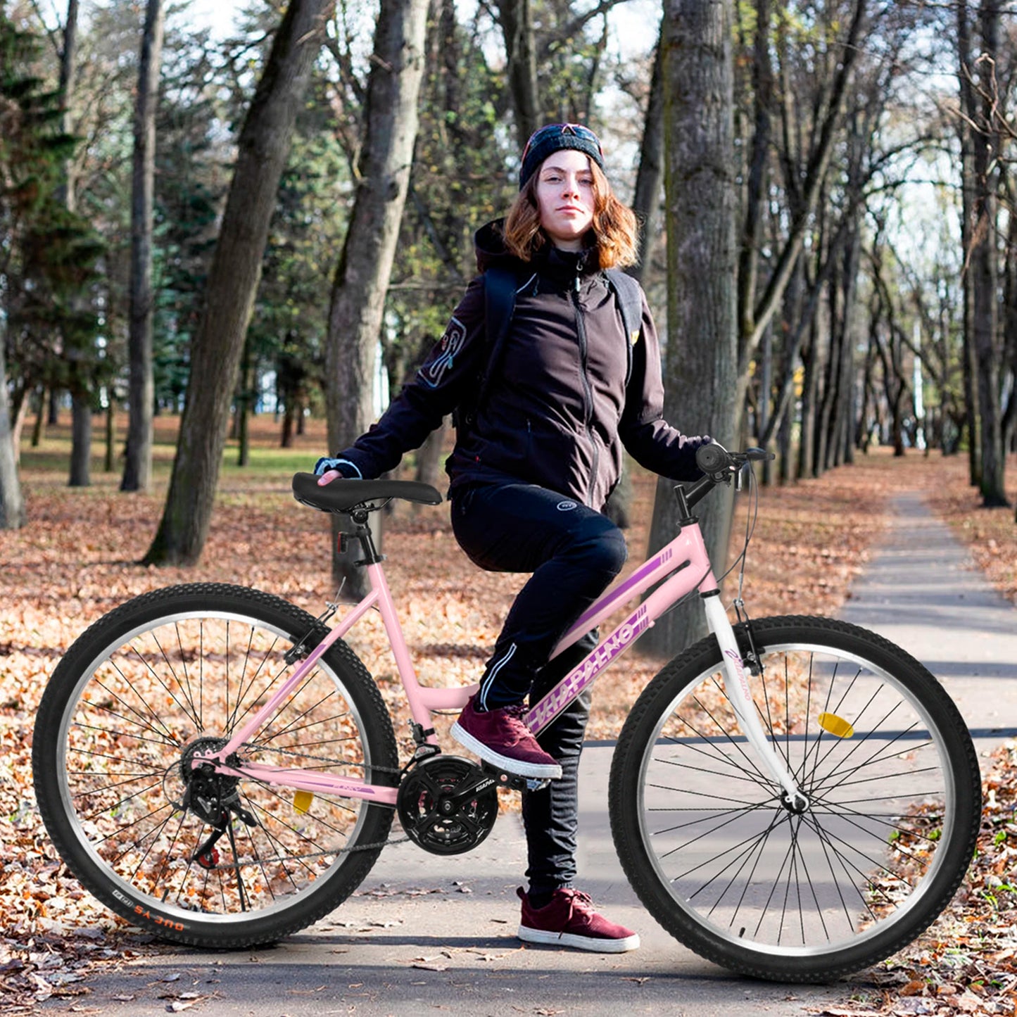 Ecarpat Womens Girls 24 26 Inch Mountain Bike, 21 Speed