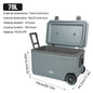 70L Wheeled Cooler Insulated Ice Chest Box