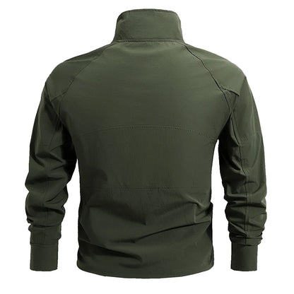 Men's Summer Work Shirt 1/4 Zipper Long Sleeve