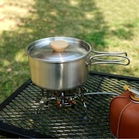 Camping Pot Set Portable Stainless Steel