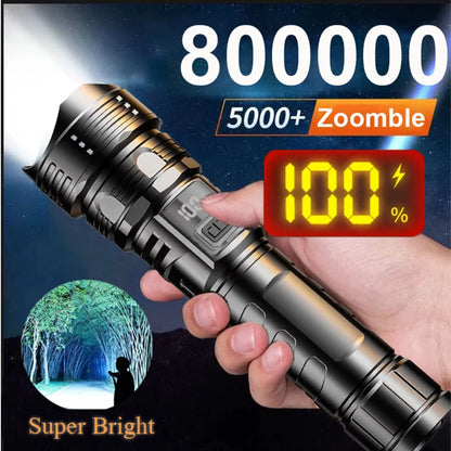USB Rechargeable High Power LED Flashlight Super Bright Torch