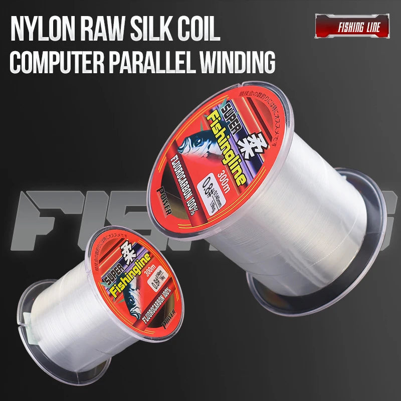 300M Fluorocarbon Coated Fishing Line Clear