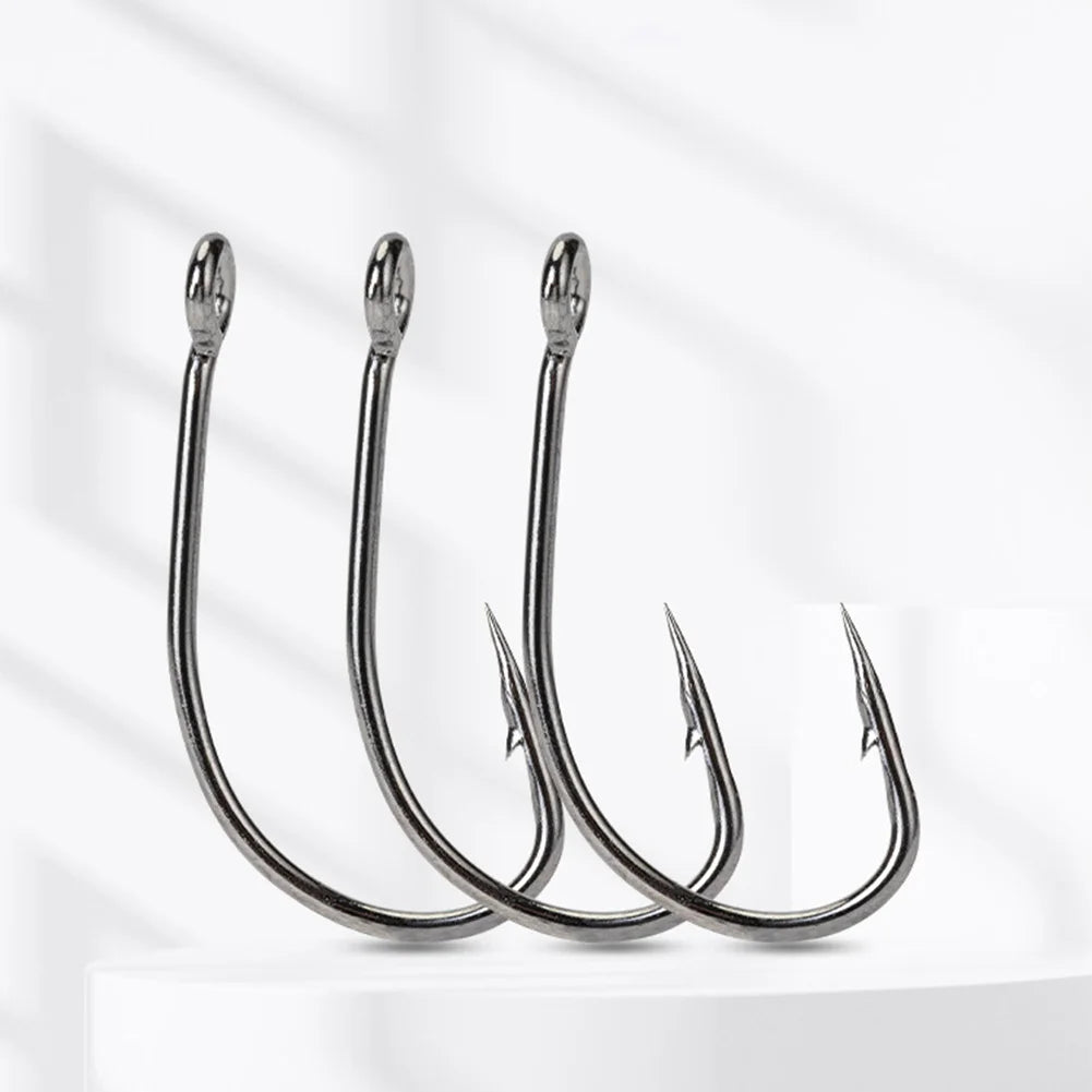 100PCS/Box Barbed FishHooks High Carbon Steel