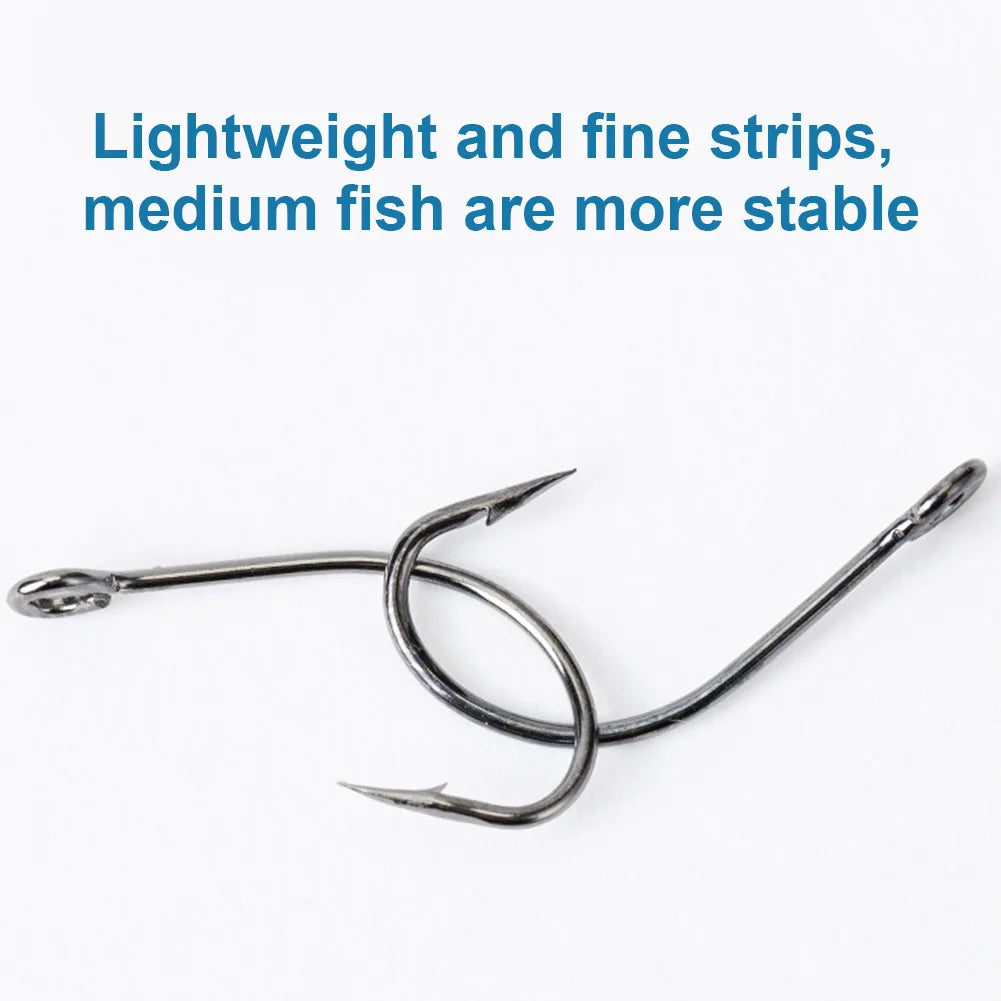 100PCS/Box Barbed FishHooks High Carbon Steel