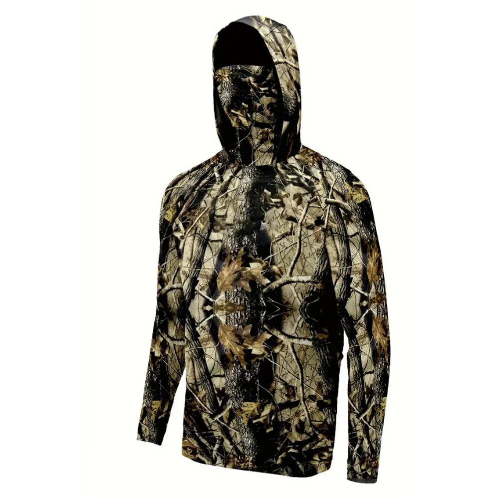 Fishing Hoodie Shirt Men Long Sleeve Sun Protection