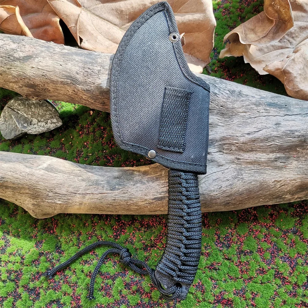 Stainless Steel Survival Tomahawk Ax: Nylon Sheath