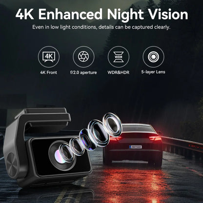 REDTIGER  Dash Camera Front and Rear 4k Dash Cam