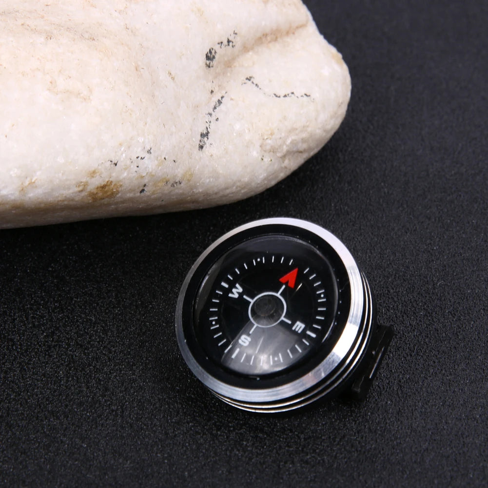 Mini Watch Strap Button Compass Aluminum Alloy