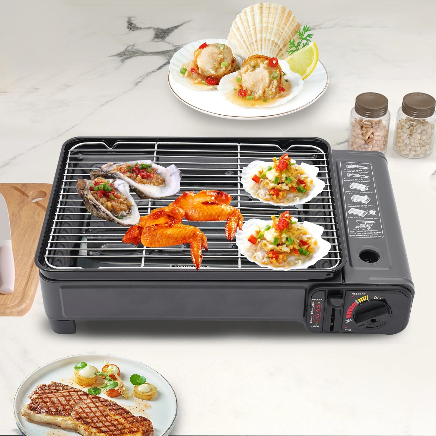 Portable Butane Gas Stove, Camping Grill