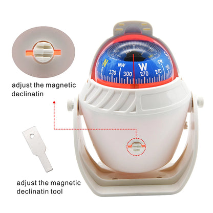 Waterproof Nautical Compass Sea Pivoting Marine Boat