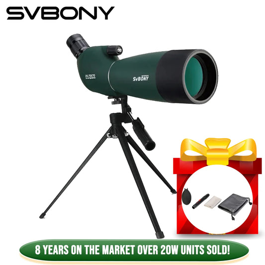 SV28 Spotting Scope 50/60/70/80mm Powerful Zoom With Tripod Waterproof
