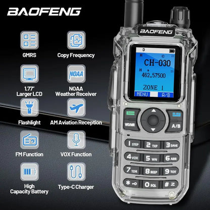 GMRS Handheld Radio Ham Radio Long Range Rechargeable Walkie