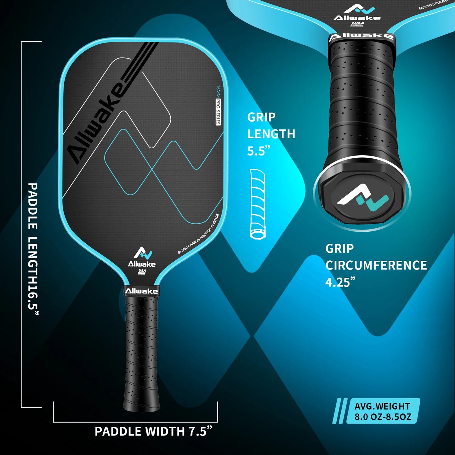 ALLWAKE BMF002 T700 Pickleball Paddle
