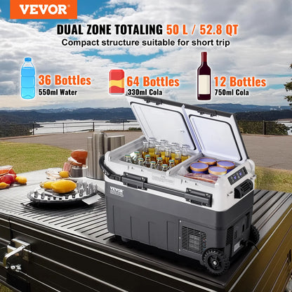 SucceBuy 40/50/58L Portable Car Refrigerator 12VoltCar