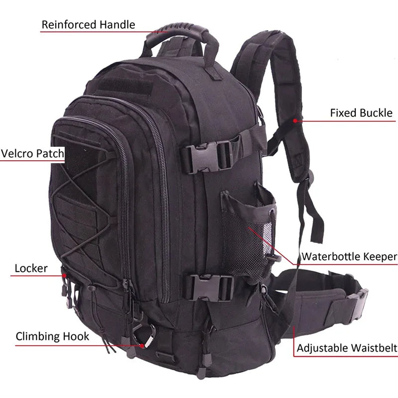 60L Military Tactical Assault Rucksack