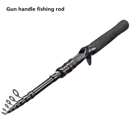 Telescopic carbon fishing rod, high-strength fishing