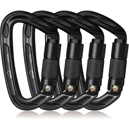 Auto Locking Carabiner - Rock Climbing, Camping, Rappelling, Hunting